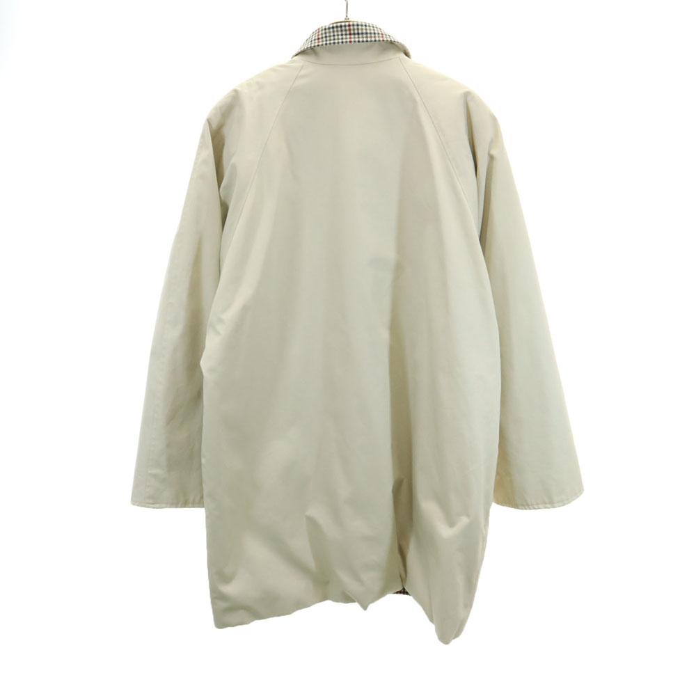 Aquascutum 70s Vintage made in England Check Pattern reversible Stainless collar coat Women Used