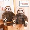 Nice Tall Superior Quality Adorable Realistic Sloth Plush Stuffed Animal Playthings Fluffy Hair Gentle Plushie Three Toed Doll Children Children Gifts
