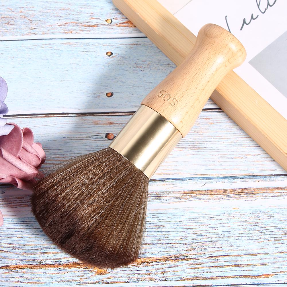Neck Duster Brush Cleaning Hair Shaving Brushes Styling Salon Tool with Wooden Handle