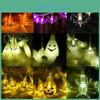 Exquisite Halloween Led Fairy Lights With Charming Pumpkins Spiders And Skeletons Ideal For Seasonal Decoration