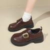 Small Leather Shoes Women's British Style New Spring and Summer Versatile Skirt Black Jk Single Shoes Commuter Soft Sole