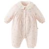 DavidBella Girl's Padded Floral Winter Romper