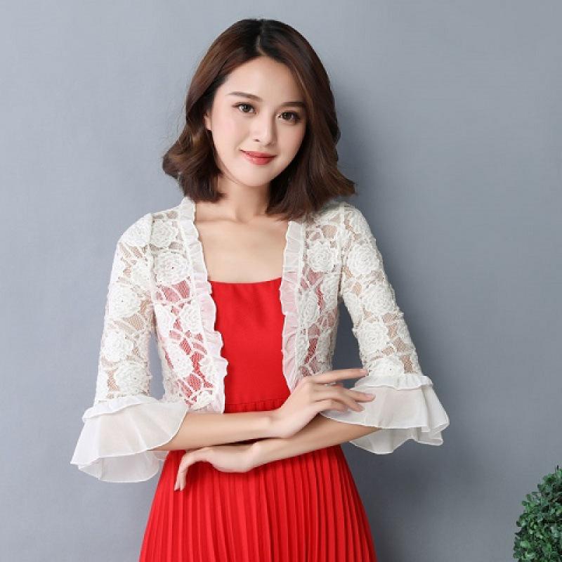 Bolero Cardigan in Pizzo Slim Fit – Protezione Solare Estiva da Donna Design Traforato