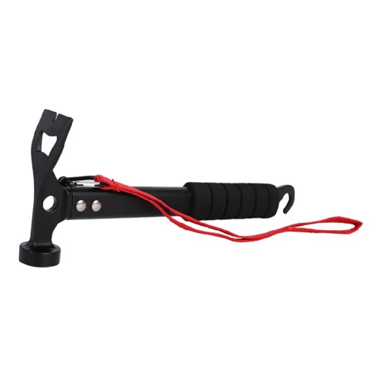 

Aluminum Outdoor Multifunction Hammer Tent Nail Hook Hammer Vehicle Tool Camping Combination Tool with Sponge Grip чорний