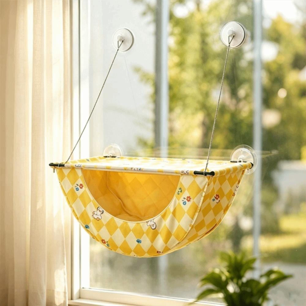Suction Cups Hanging Cat Perch Heavy-Duty Window Cat Bed Space-saving Cat Hammock Pet Supplies
