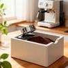 Caixa de Borra de Café ABS Balde de Borra de Espresso com Base Antiderrapante Recipiente Removível para Pó de Café Grande Capacidade Ferramentas de Café