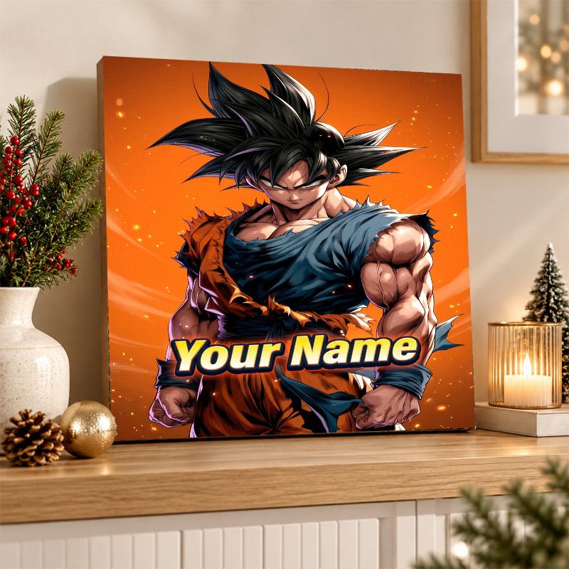 Dragon Ball Goku Custom Name Diamond Painting Personalized 5D Full Drill DIY Diamond Art Home Decor