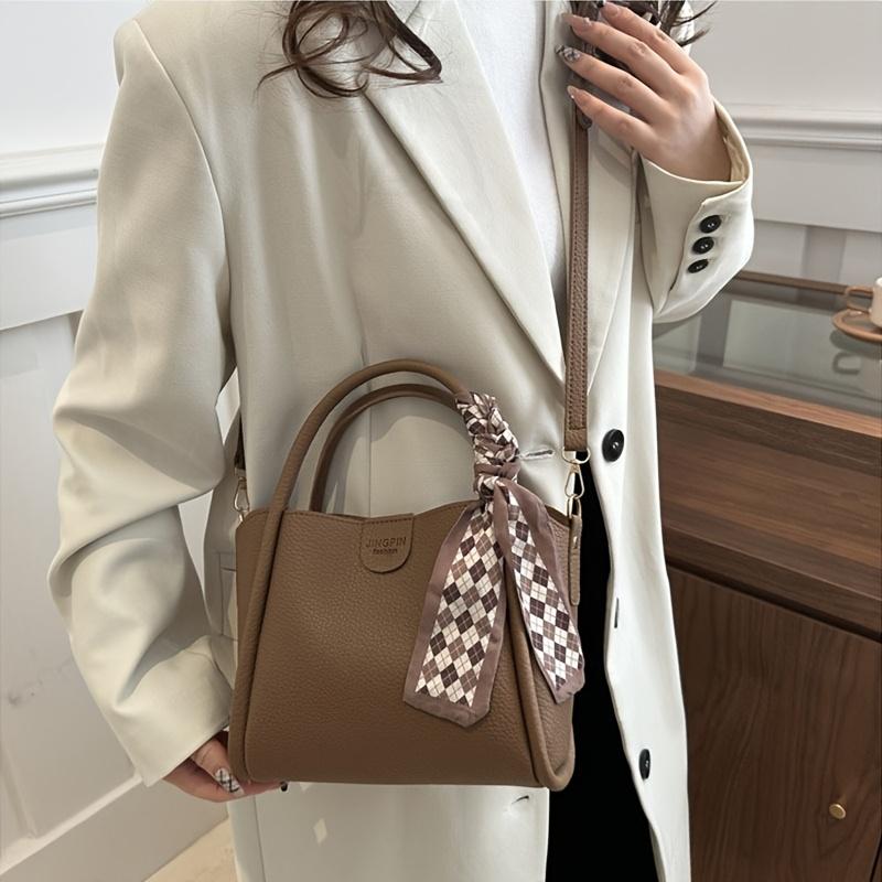 

Женская ретро-сумка через плечо для поездок на работу в корейском стиле со съемным ремешком и магнитной застежкой коричневый