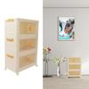 Double Opening Doors Large Storage Bins Plastic Collapsible Storage Bins Stackable   Box with Lids Doors Wheels for Living Room Bedroom