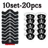1-11pc Pirate Eye Patches Captain Hat Set Skull Felt One Eye Mask Halloween Cosplay Dress Up Scary Themed Party Props Decor