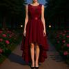 Luxury Elegant Chic High-End Short Front Long Slim Sleeveless Dress