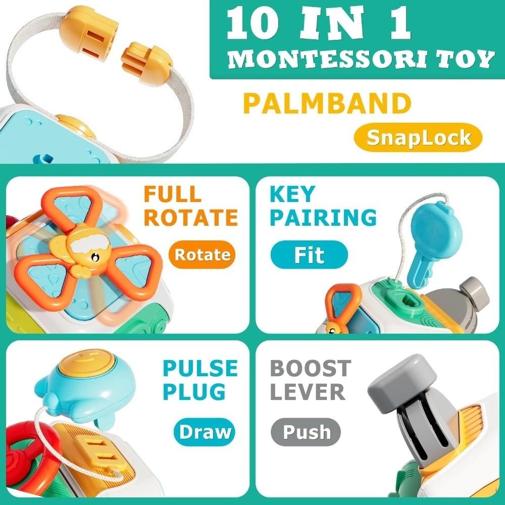 Early Education Baby Busy Board 10 In 1 Children's Busy Ball  For 1-3 Years Old