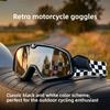 Vintage-Schutzbrille Harley-Motorradbrille Winddicht Sand Lokomotive Geländefahrt Halbschalenhelm 3/4 Helm Brille