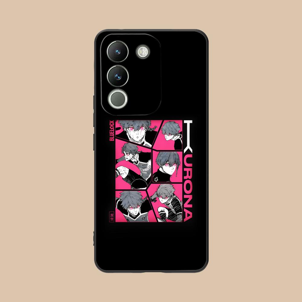 Blue Lock Ranze Kurona Matte TPU Mobile Phone Case for VIVO V60 V50 V40 V30 V29 V27 V25 V23 Pro Lite 5G Colorful Printing Cover