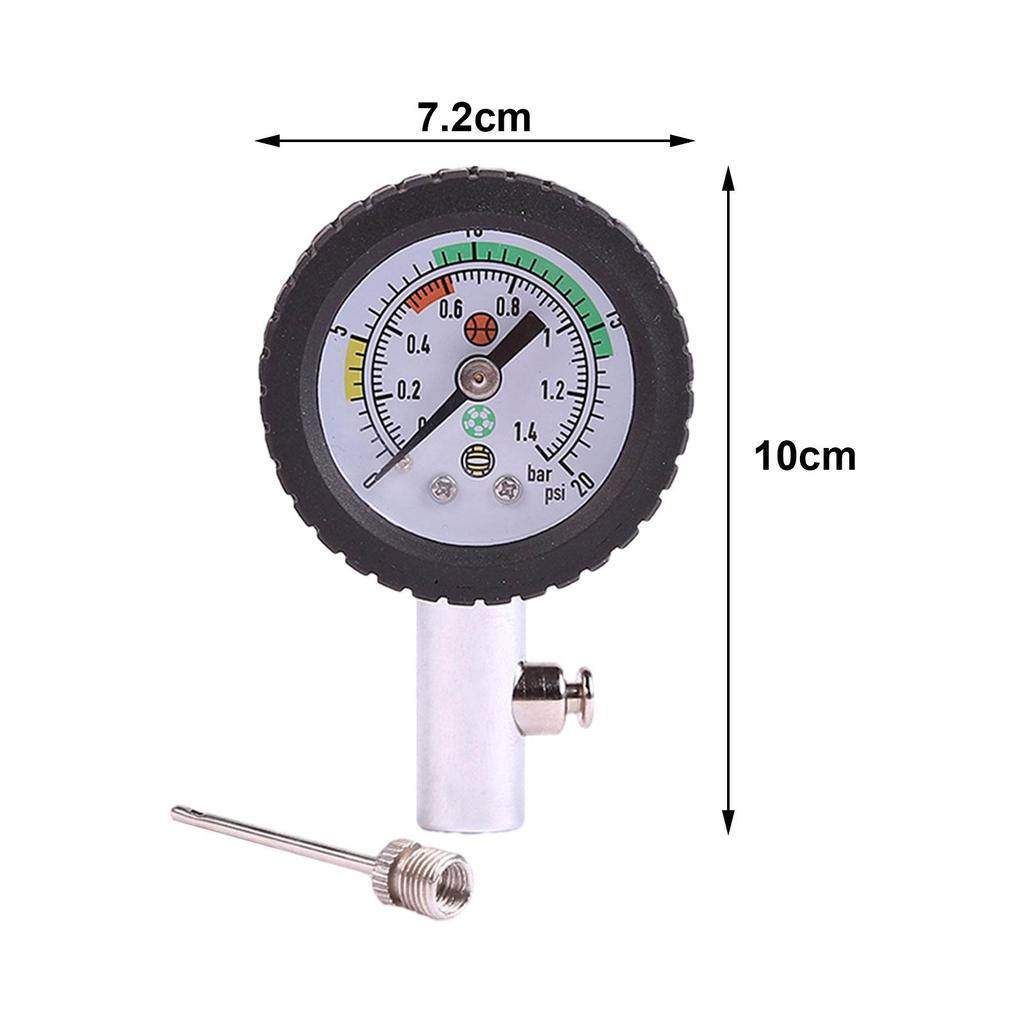 Ball Pressure Gauge Measuring Compact Lightweight Professional Air Pressure Gauge Precision Air Gauge for Volleyball Rugby
