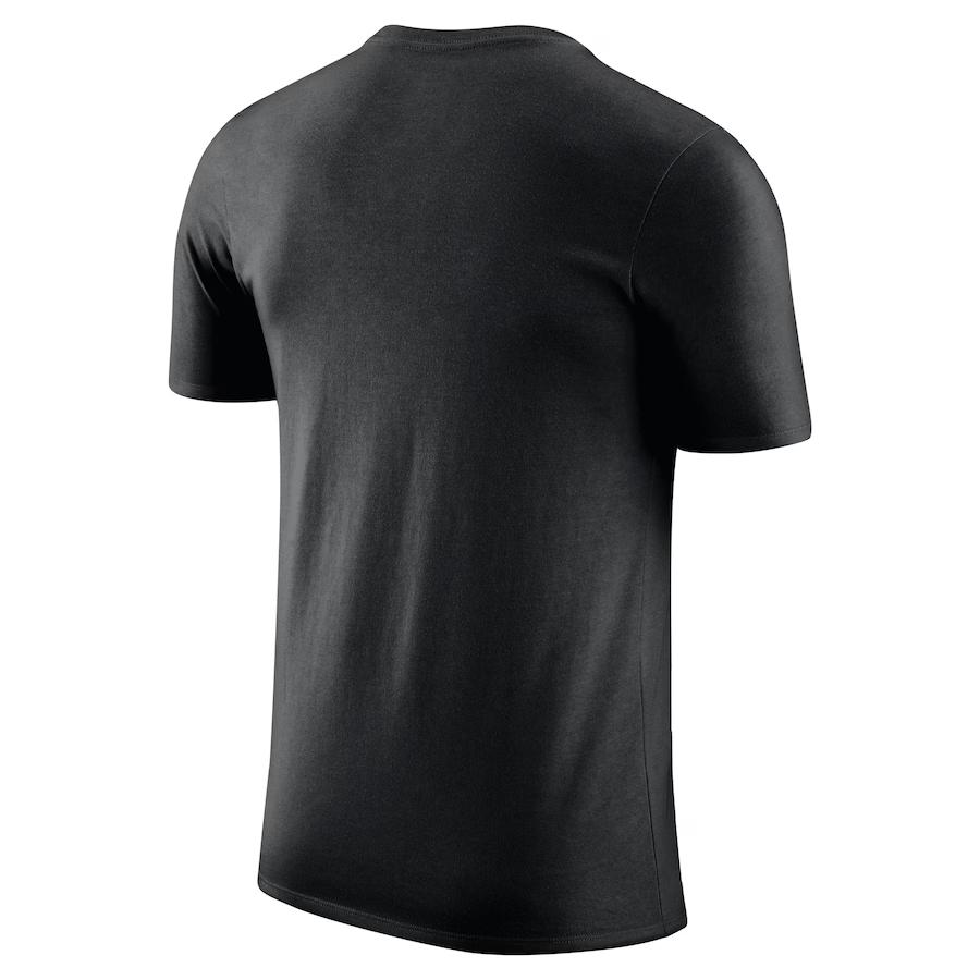 Nike X NBA Collaboration New York Knicks 2024-25 Season Crew Neck Comfortable Pullover Letter Short Sleeve T-Shirt Unisex Tops Black HF1430-010