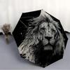 1pc Lioness Automatic Opening/Closing Umbrella with Operation & Windproof Canopy - Folding Design, Holiday Gift yy260225132