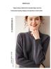 Women's Cashmere Slim-Fit Half-High Collar Pullover Sweater, Autumn/Winter 2023 Collection