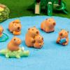 Mini Capybara Ornament Kapibala Crocodile Doll Micro Landscape Decoration Dollhouse Miniature Pond Decor Toy