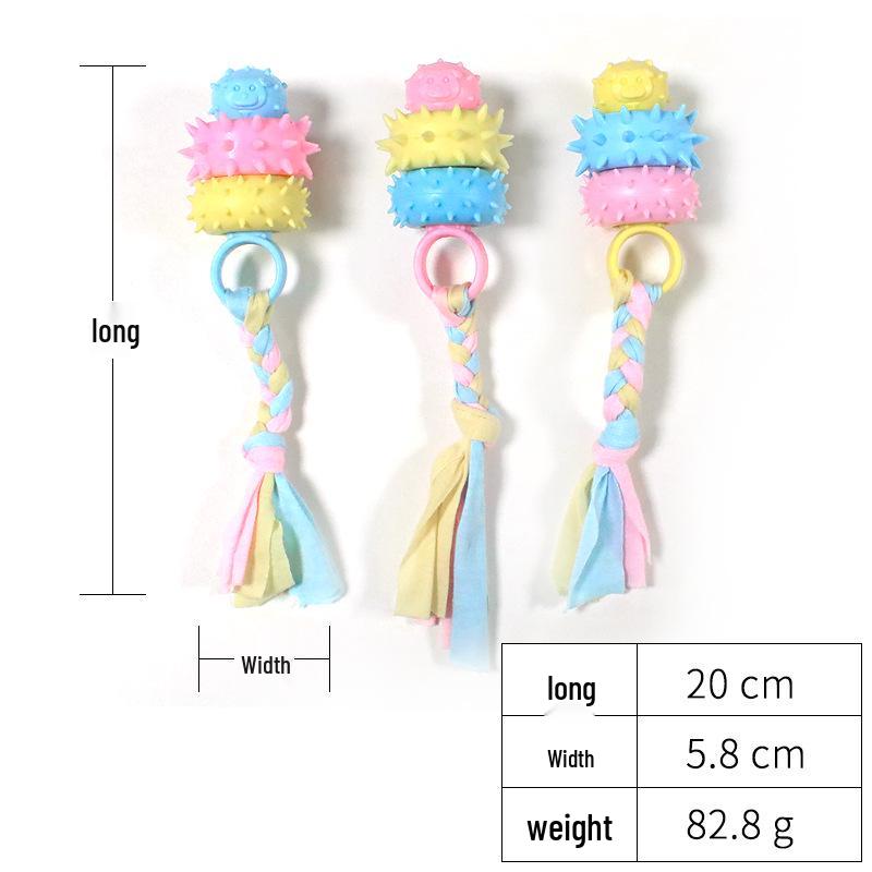 Eco-Friendly Indestructible Pet Dog Toys - Bite-Resistant Cotton Rope Fabric Molar Strips