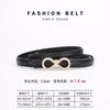 Womens Slim Leather Belt With Zinc Alloy Rhinestone Buckle Fashion Waistband Pants Skirts Office Casual