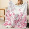 All-Season Thick Flannel Blanket,Cherry Blossom Series, Soft & Skin-Friendly, Warm Comfort for Home & Guest Room Perfect for Christmas & Halloween