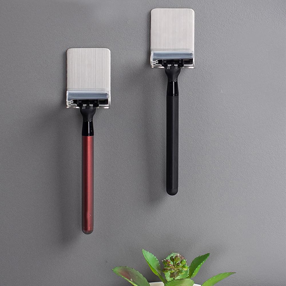 Xiaomi 1pc Stainless Steel Razor Hook Wall Adhesive Shaving Shaver Shelf Storage Holder for Bathroom Kitchen Organizer450000