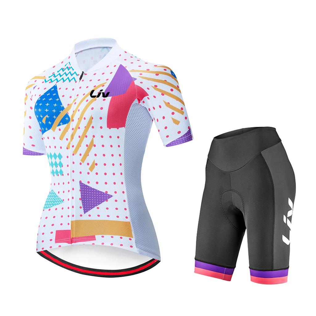Suit Set Women Cycling Jersey Short Sleeved  Breathable Outdoor Cycling Bib Quick Drying Sports Shirt 2026 Summer Breathable Cycling Suit