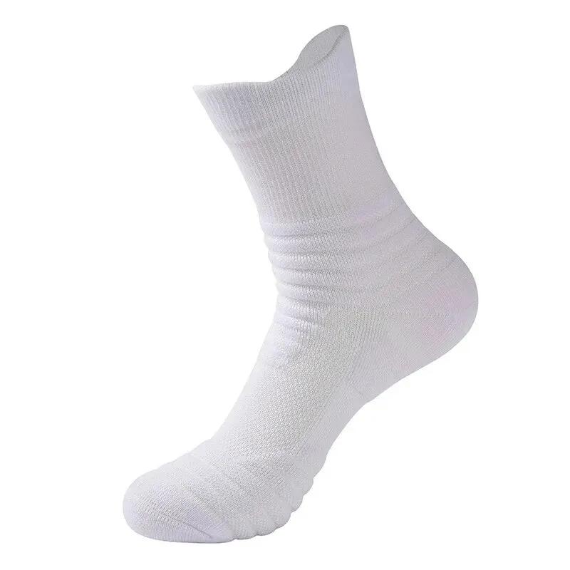 3 pairs of basketball socks men's thickened towel sole elite socks mid-length high top running outdoor socks sports socks