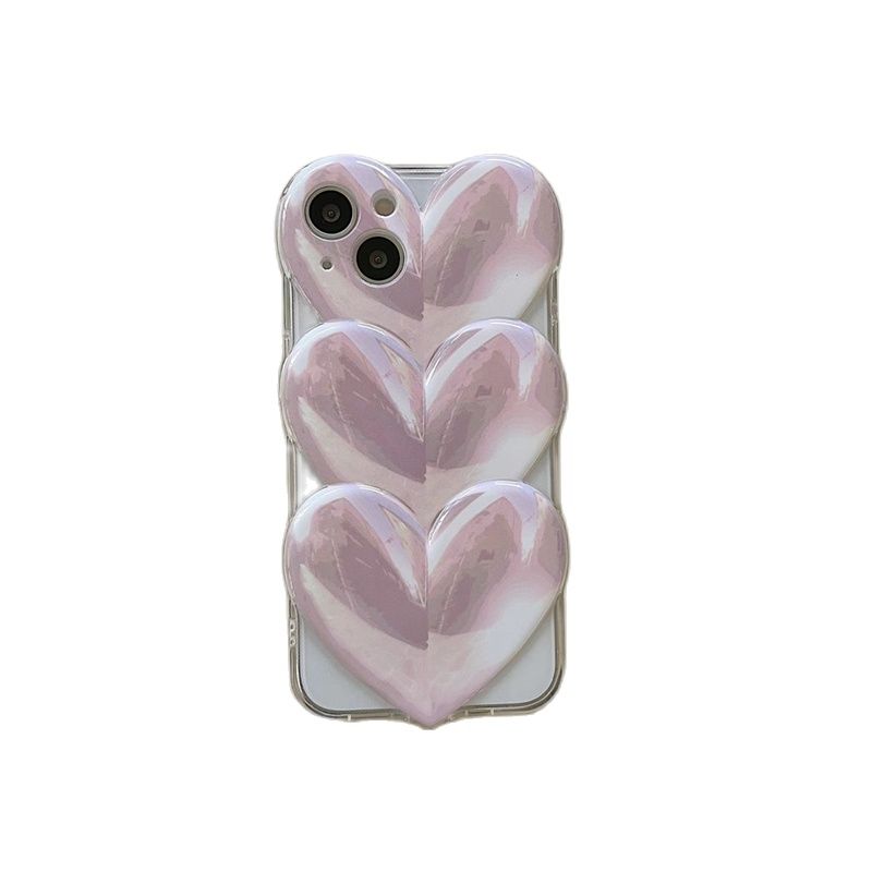 Ins Japan Cute 3d Love Heart Lens Protective Phone Case For Iphone 13 12 11 Pro Max Kawaii Cindy Color Shockproof Soft Cover