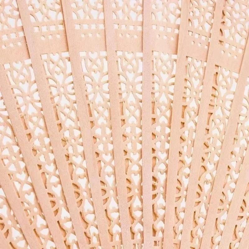 Chinese Sandalwood Scented Folding Hollow Wooden Fans Hand Held Fans Home Decor Fans Garden Vintage Dance Handmade Folding Fan