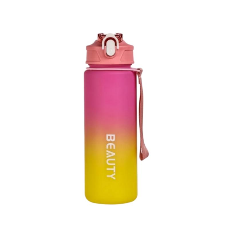 600ml Large Capacity Frosted Plastic Water Bottle Portable with Measurement Marks Suitable for Frosted Sports Bottle