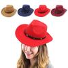 Lightweight Cowgirl Hat with Alloy Rivet Woman Ladies Cowboy Hat Party Western Style Hat Winter Outdoor Sunproof Hat