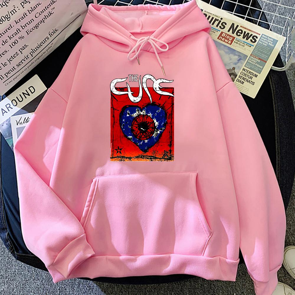 The Cure Music Band Heavy Unisex mikiny s kapucí unisex ležérní dlouhý rukáv kreslené mikiny hip hop gotický styl streetwear unisex mikina s kapucí