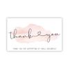 30pcs/pack Pink Thank You Card For Supporting Business Package Decoration "Gorgeous Thanks" Business Card Handmade With Love