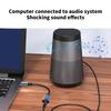 USB Sound Adapter External Stereo Sound Card with 3.5mm Headphone Microphone Port Suitable for PC Mobile Phone Laptop
