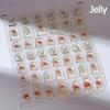 Cherry Blossom Pink Flower Sakura Spring 5D Nail Art Sticker Gold Stamping Soft Adhesive Relief Adhesive Chic Manicure Decals