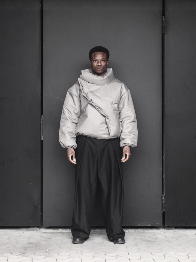 Trendige Unisex Hip-Hop Harajuku Stehkragen Unregelmäßige Baumwolljacke mit Europäischem Design