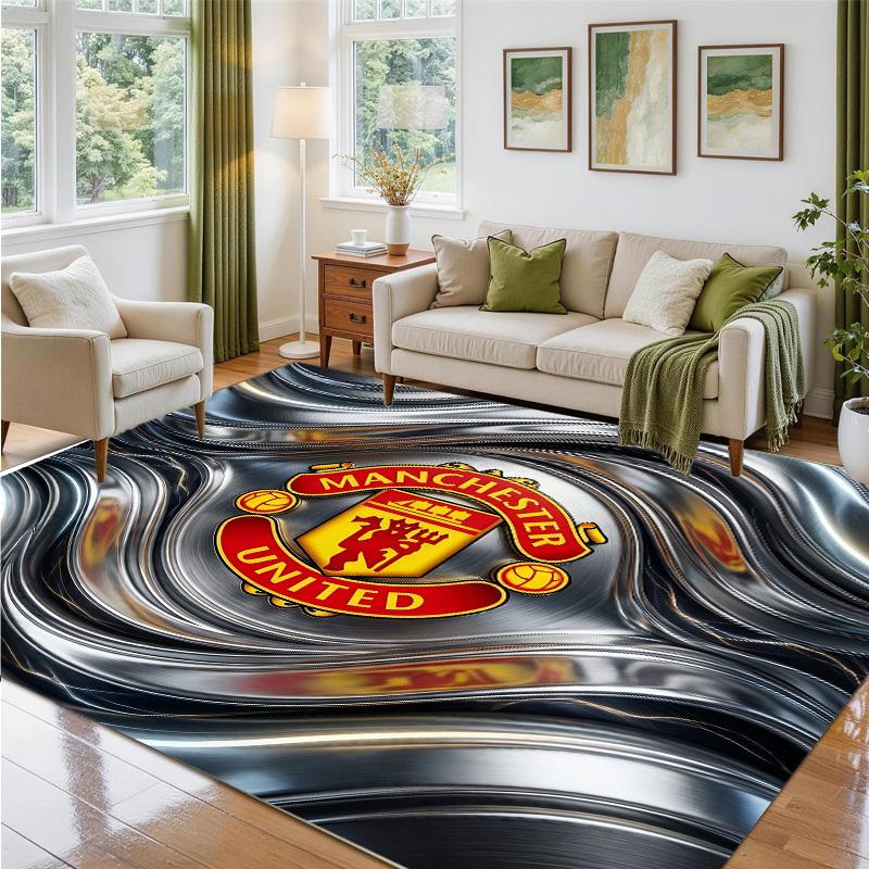 Manchester United Design Kristall Samt Teppich Weiche Dekorative Matte für Schlafzimmer Eingang