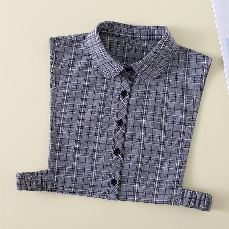 Women Cotton Printed Detachable Lapel Fake Collar Shirt White Ruffles False Collar Woman Removable False Blouse Nep Kraagie