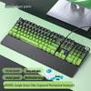 Three Major SKUs 910: Wired True Mechanical Gaming Keyboard with Wrist Rest, Side-Engraved Keys, Colorful Gradient & Knob