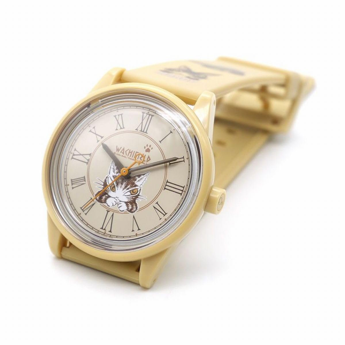 

Dayan the Charged by 10 ATM Water Character Наручные часы [WACHIFIELD] Кот, Питание от света, Светящиеся, Водонепроницаемые, бежевый