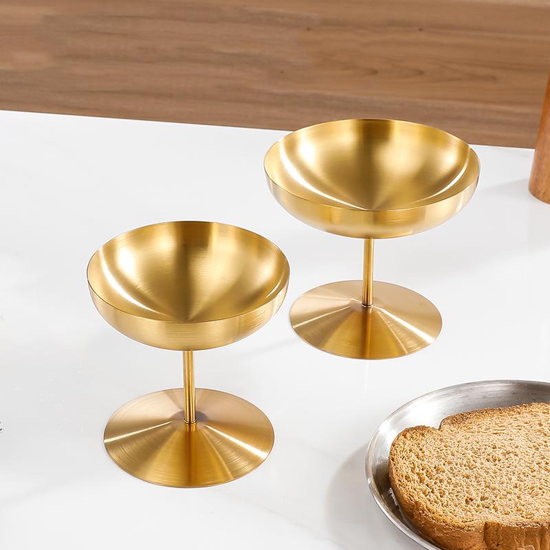 Cupă din oțel inoxidabil 304 Desert înghețată Bar cu picioare înalte Rechizite pentru restaurante de vin