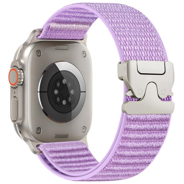 Parachute Buckle Mountain‑Pattern Woven Nylon Watch Band Strap For Apple Watch 38‑49mm Series 1‑11 Ultra SE