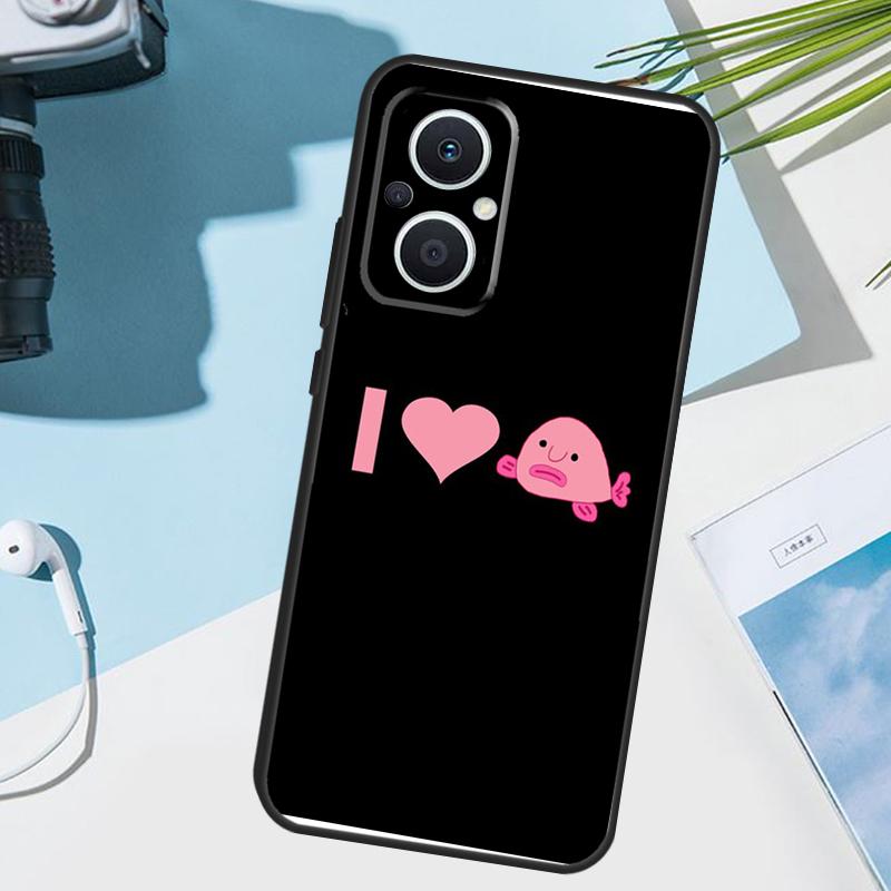 Cute Blobfish Cover For OPPO Reno 12F 11F 13F 14F 8T 7 8 Lite 10 11 12 13 14 OPPO Find X9 X8 X6 X5 Pro Case