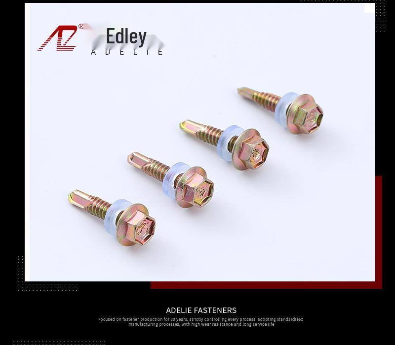 Color Zinc Phillips Hex Head Self-Drilling Screws with Washer