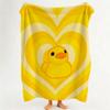 Toy Y Yellow R Rubber D Duck Throw Flannel Throw Blanket Suitable for Sofa Living Room Bedroom