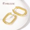 Trendy U Shape Earrings 18K Gold Plated Geometric Hoop Earring Piercing Earring For Women Jewelry Accessories Ladies Party Gifts