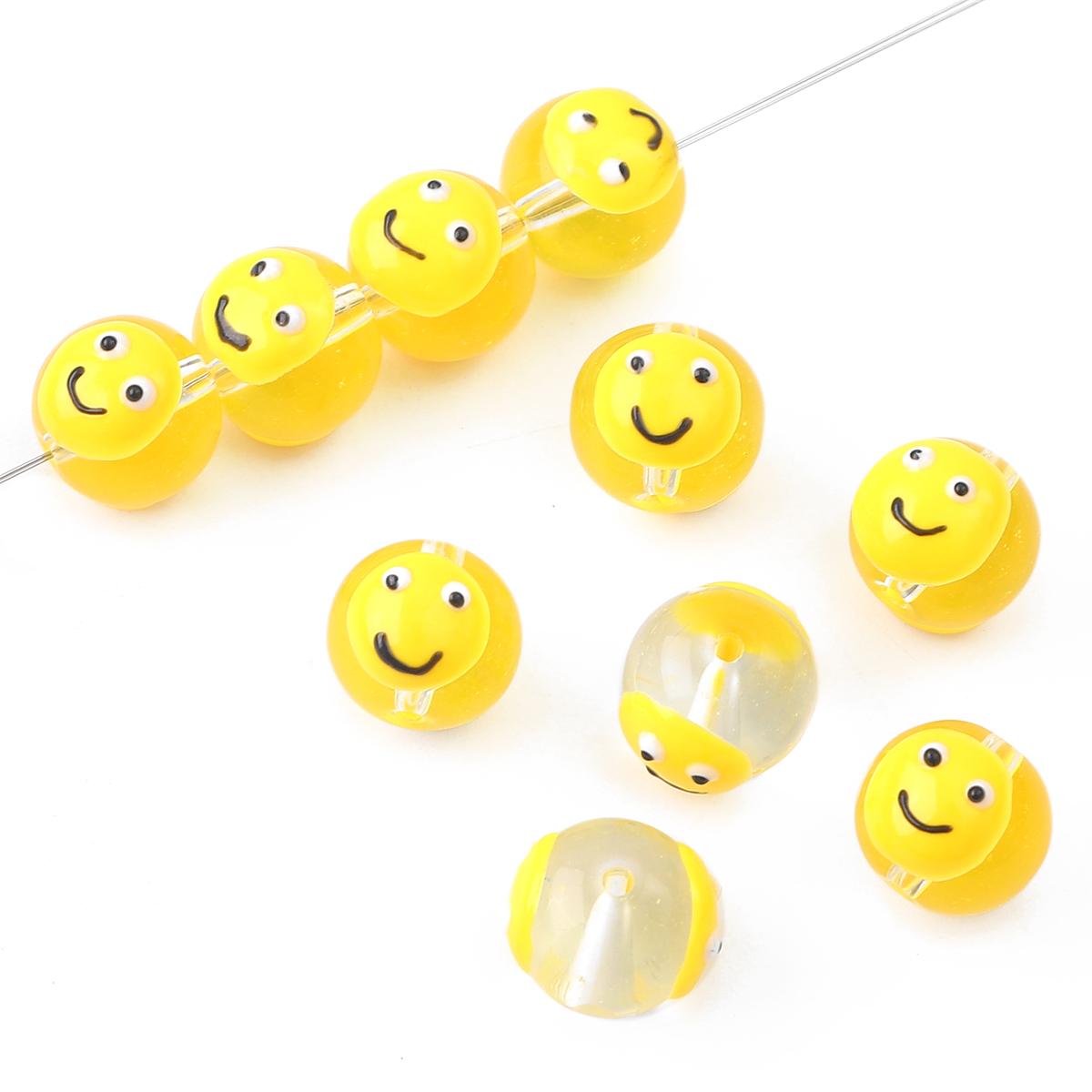 

2 шт./пакет, ручная роспись, забавные цветные стеклянные бусины для DIY ожерелье, браслет, серьги, изготовление ювелирных изделий, аксессуары для рукоделия