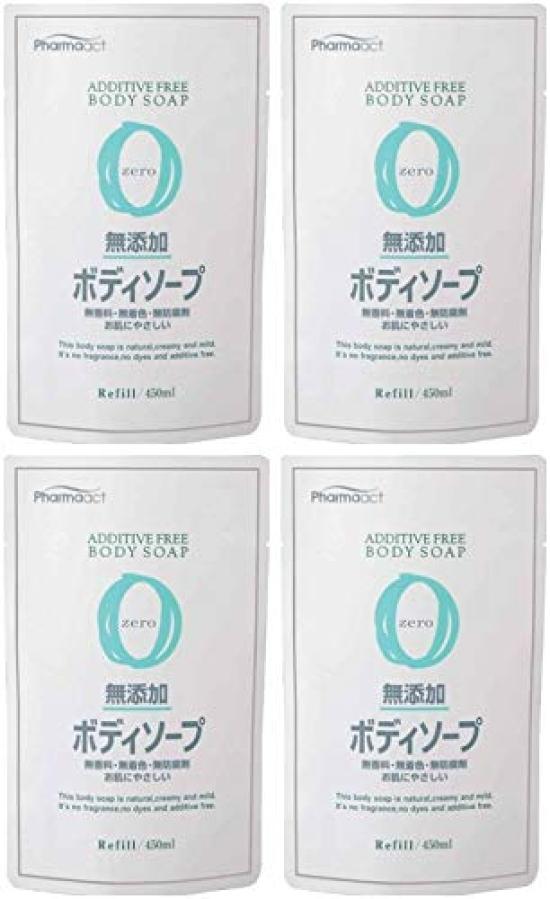 PharmaAct Additive-Free Body Soap Refill 450ml x 4